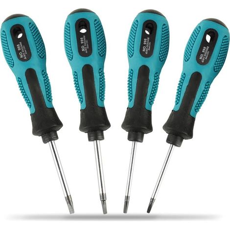 4pcs Set tournevis spéciaux, Tournevis à tête Triangle Precision avec magnétique Multifonctionnel Outils de réparation à main Kit Sets Accessoires (1/4)