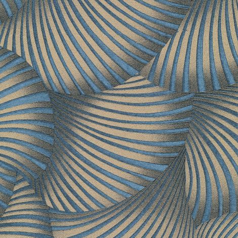Vliestapete - Fashion for Walls 5 - Dunkelblau Gold Blau Grafik GMK Erismann - 1052508 (1/5)