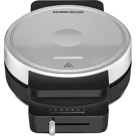 Rommelsbacher WA 850 gofrera negra y plata (1/2)
