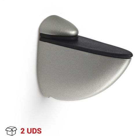 Soporte para Baldas de Cristal y Madera Fabricado en Zamak Acabado en Níquel Mate Líquido Para Baldas con Espesores de 3-26 mm Medidas 266070 mm Sistema de Fijación Atornillado 2 Unidades -