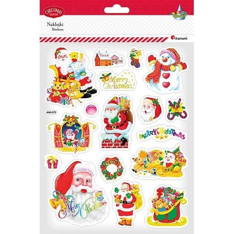 Pegatinas navideñas en relieve 17 uds.