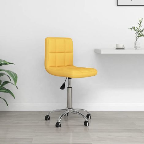 Chaise de bureau pivotante Fauteuil gamer - Chaise d'ordinateur Jaune moutarde Tissu BonneVie-96841 (1/5)