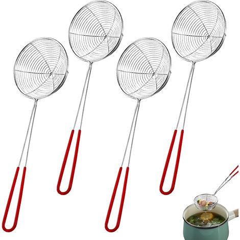 4x Écumoire en acier inoxydable, tamis pour fondue (1/5)
