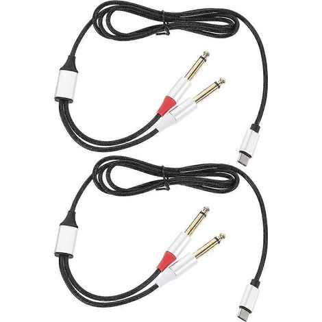2 câbles audio USB-C vers jack 6,35 mm (Type-C vers double jack 6,35 mm) (1/5)