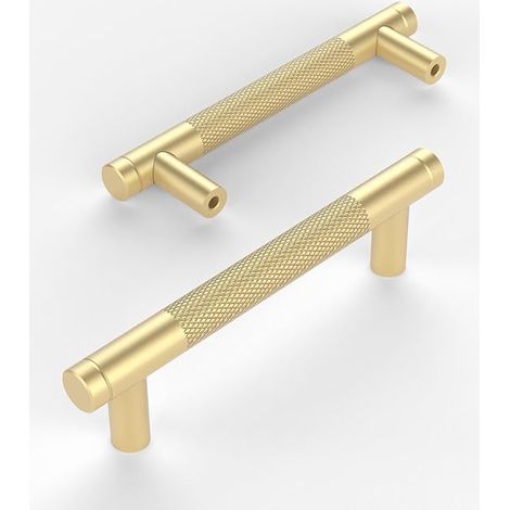 Lntyq 10 Stück goldene Küchenschrankgriffe, 96 mm, Möbelgriffe, für Schreibtische, Schubladen, Schränke, Schränke (1/5)