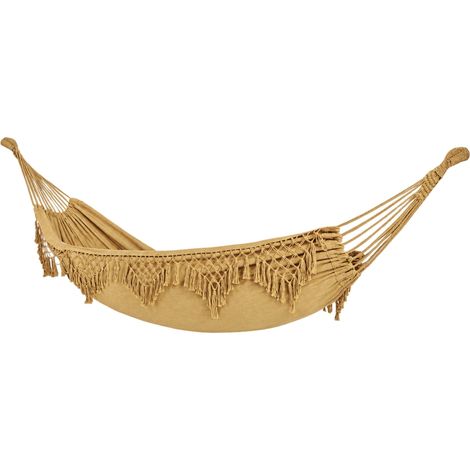 Hamaca Colgante Beige con Flecos Bali Estilo Boho para Exterior J