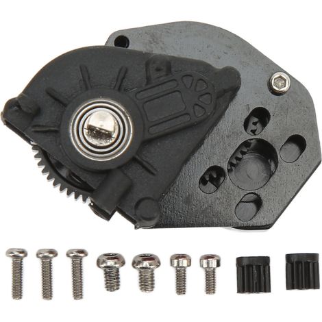 Boîte de vitesses RC de précision professionnelle pour Axial SCX24 1/24, noir, transmission haute performance pour crawler RC. (1/5)