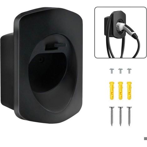 Wallbox Support Mural de Cable Type 2 Support de Type 2 Chargeur pour Voiture électrique avec Connecteur IEC 62196- (1/4)