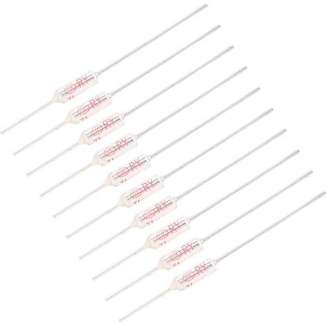 10 fusibles thermiques à boîtier métallique, coupure 250 V CA, 10 A, TF 72-250 °C/172 °C (1/5)