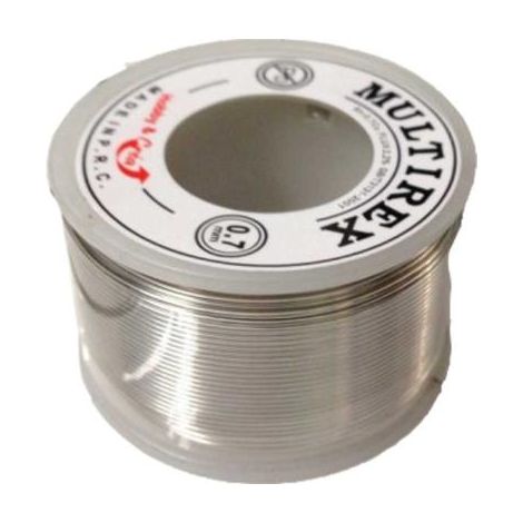 Multirex – Bobine d'étain à souder 100g – Ø 0,5 mm – Alliage 99,7% étain – Point de fusion 190°C – Pour circuits imprimés et électronique