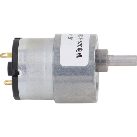 Motoréducteur CC 12V à réduction de vitesse, à vis sans fin et turbine, rotation réversible, auto-blocant, 35 tr/min (1/5)