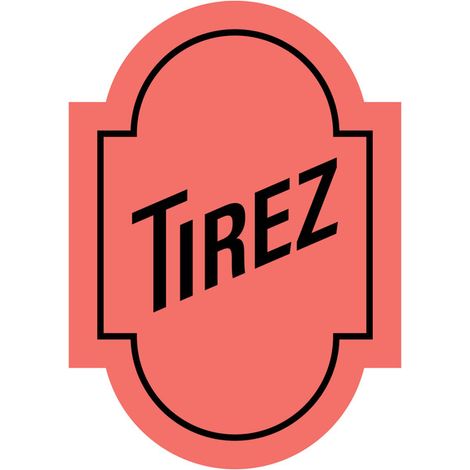 Adhésif repositionnable "Tirez" format A6 (fond rouge) (1/4)
