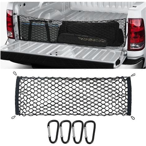 Filet de chargement extensible et hautement élastique pour benne de pick-up (1/4)