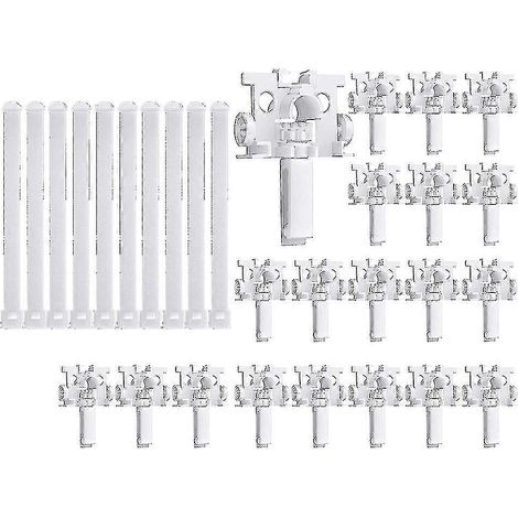 Support de réparation pour stores verticaux avec tige, kit de réparation pour stores verticaux blancs, pièces de rechange (1/3)