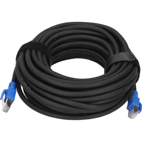 Câble Ethernet Cat8 40 Gbit/s 2000 MHz, conducteur RJ45 plaqué or, pour hubs, routeurs, adaptateurs réseau (10 m / 32,8 pi) (1/5)