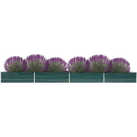 Raised Bed Green Galvanised steel 600x80x45 cm Raised Bed vidaXL