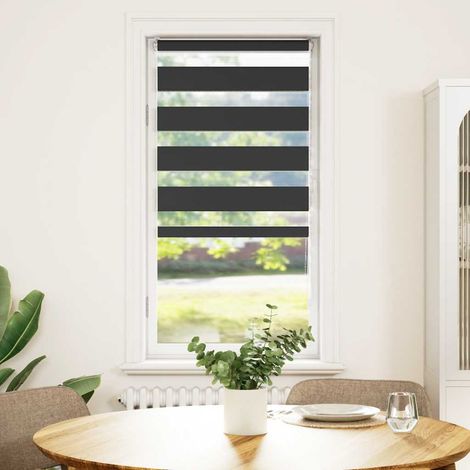 Store zèbre noir 55x150 cm largeur du tissu 50,9 cm polyester
