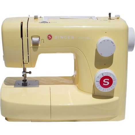 Machine à coudre SINGER Simple 3223 - 70W - 23 programmes - Jaune (1/4)