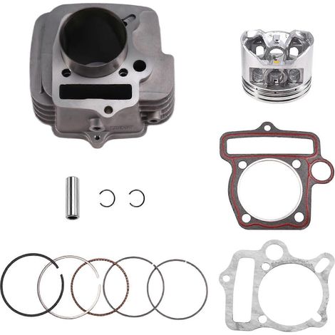 Kit cylindre piston 56 mm compatible avec le moteur de moto Yinxiang YX140 140 cm3, comprenant le bloc-cylindres, les segments de piston et les joints.