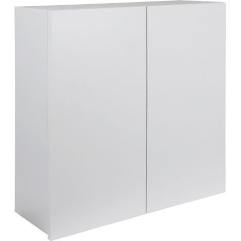 Weißer Badezimmer Hängeschrank "Anna" mit Flügeltüren 60x20x60cm