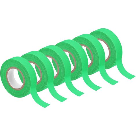sourcing map Lot de 6 rouleaux ruban adhésif fluorescent néon, 1,5 cm x 10 m, pour décoration fête