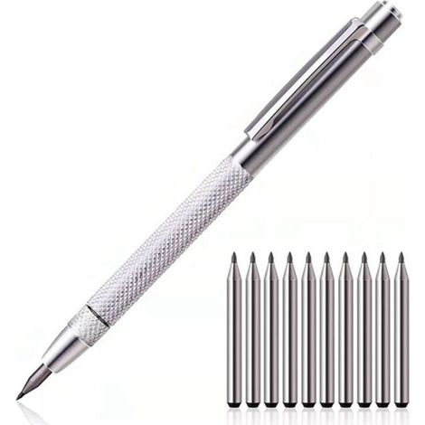 Stylet De Gravure En Verre Céramique Métal Avec Pointe Carbure Tungstène Diamant (1/4)