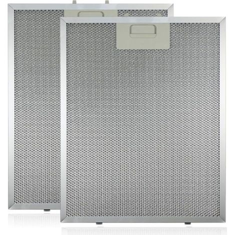 Filtre à graisse métallique pour hotte aspirante (Argent, 320 x 260 mm, 2 pièces) (1/4)