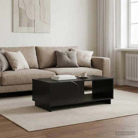 vidaXL Coffee Table Black 95 x 50.5 x 35 cm Engineered Wood (1/5)