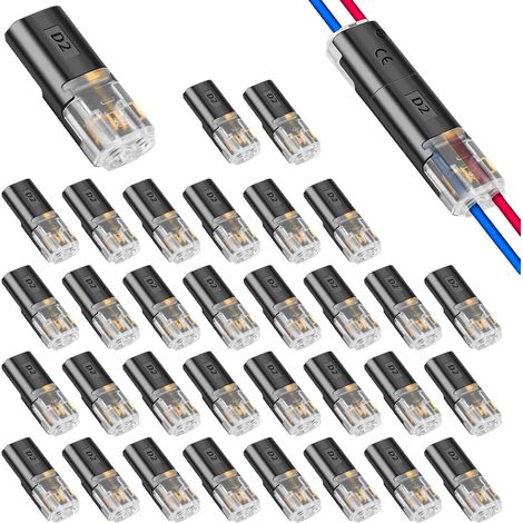 40 Pièces 12V 2 Broches Connecteur Electrique Etanche pour cable 18-22 AWG (1/5)