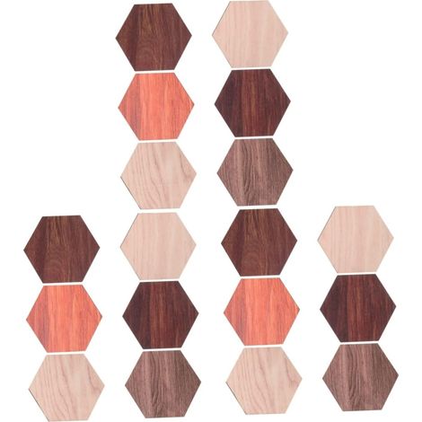 18pièces Panneaux Hexagonaux Décoration Pour Chambre Salon Et Bureau Art (1/5)