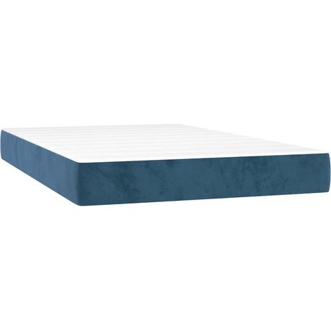 Maison Exclusive - Materasso a Molle Insacchettate Rigidità Media Blu Scuro 120x200x20 cm in Velluto (1/5)