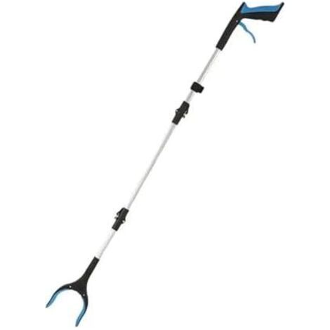 Outil de préhension ramasseur déchets avec pince à griffes pointe ordures pliable antidérapante Pour Saisir(Blue) Blue - (1/5)