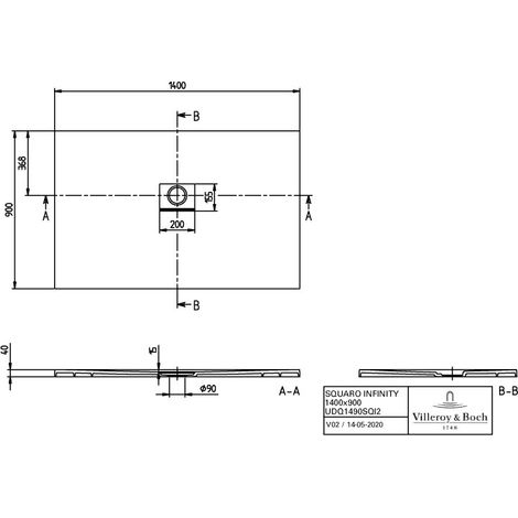 Villeroy & Boch UDQ1490SQI2MVAL DW Squaro Infinity UDQ1490SQI2MV 1400