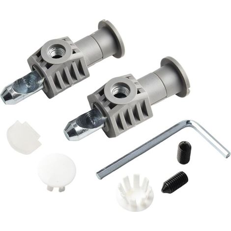 1 paire Kit de fixation murale pour WC avec boulons en acier inoxydable pour une installation sécurisée, kit pour toilettes murales et dos au mur (1/5)