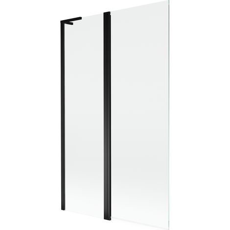 Mexen Mist L Badewannenfaltwand 2-türig 110 x 150 cm, transparent, schwarz - 8A9L-110-011-70-00 (1/5)
