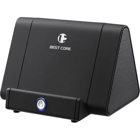 Enceinte Bluetooth portable (noire), caisson de basses, support (1/3)