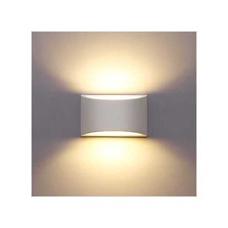 Moderne LED-Wandleuchte für den Innenbereich, weiß verputzt, 7 W warmweißes LED-Licht, nach oben und unten gerichtet, für Wohnzimmer, Schlafzimmer, Flur (G9 LED)