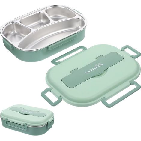 Boîte à lunch Bento en acier inoxydable avec couvercle (1/5)