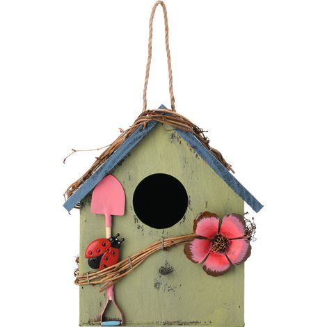 Nichoir mural en bois, nichoir décoratif pour jardin, terrasse, villa ou balcon. (1/5)