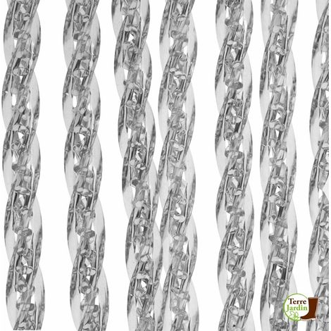 OSE – Rideau de porte anti insecte en plastique transparent – Barrière efficace contre mouches et moustiques – Dimensions 220x100 cm – 80 brins découpables (1/2)