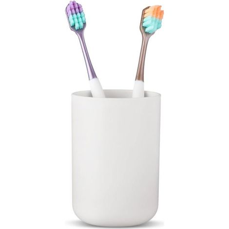 Porte-Brosse À Dents De Salle De Bain En Plastique Incassable-Gobelet Réutilisable Et Portable Pour Rince-Bouche-Pour Le Net[CA245] (1/4)