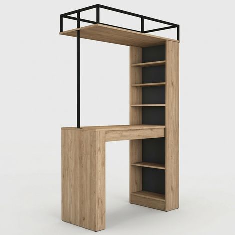 Torel Küchen-Bartisch mit platzsparenden Ablagen (1/5)