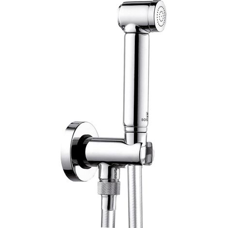 Cristina Ondyna – Douchette WC jet de pluie en laiton chromé 125 cm – Ouverture automatique flexible – Raccord M1/2" – Garantie 8 ans (1/6)