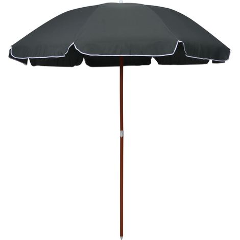 Sombrilla con palo de acero gris antracita 240 cm vidaXL
