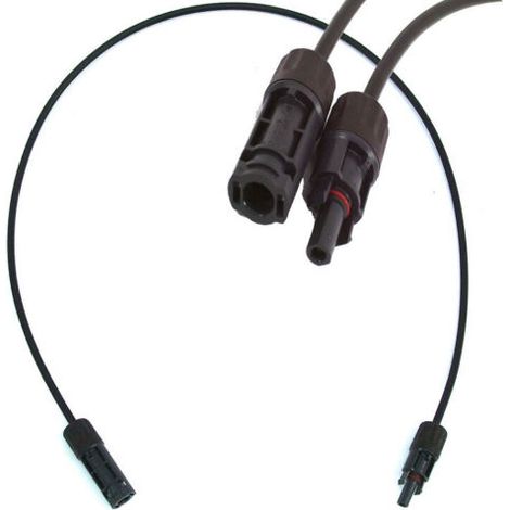Verlängerungskabel Solarkabel 4mm² 1m schwarz MC4 Solarstecker Solarmodul 15818 (1/5)