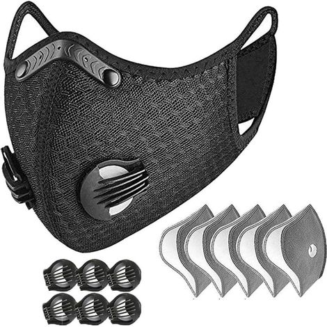 6-lagige Maske mit Ventil, 6 Filter, wiederverwendbare OEM-Arbeitsmaske (1/4)