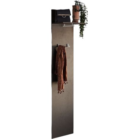Appendiabiti a sospensione KEY – 1 ripiano – Ganci integrati – Marrone – Design moderno