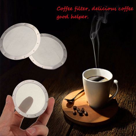 Kaffeefilter aus Edelstahlgewebe, ultrafeiner Metall-Kaffeefilter, Edelstahlgewebe. (1/3)