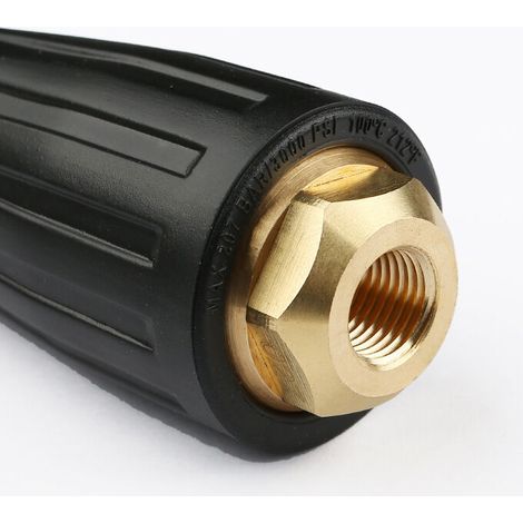 Buse Rotative Haute Pression 3000 PSI Buse de Pulvérisation Turbo pour Nettoyeur Hute Pression avec Raccord Rapide 1/4", 030(noir) (1/3)
