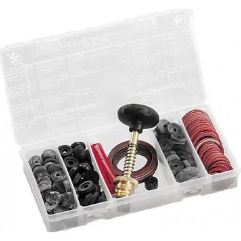 Assortiment de disques de robinetterie OHA Fraeser n° 7200, 198 pièces, avec boîte en polypropylène